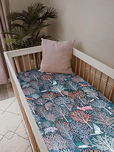 Image of Soft Fitted Crib Sheet, Stretchy and Breathable Toddler Crib Sheet for Boys and Girls, Fits Standard Crib and Toddler Mattress (Jungle Animals)