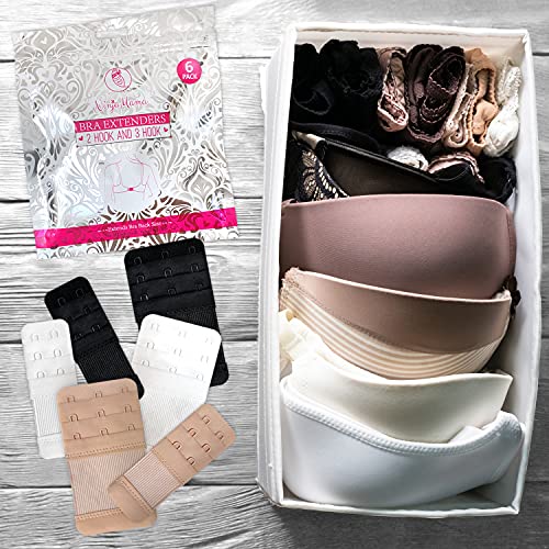 image for Ninja Mama Bra Extender 2 Hook and 3 Hooks Bra Extenders Pack of 6 –