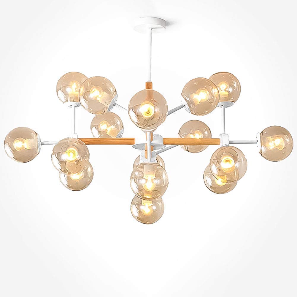 KXEcoLife Industrial Vintage 9Light Solid Wood Ceiling Light Fixture Style Blue Chandelier for Kitchen Dining Room Living Rustic Home Decor Unique Lighting Solution