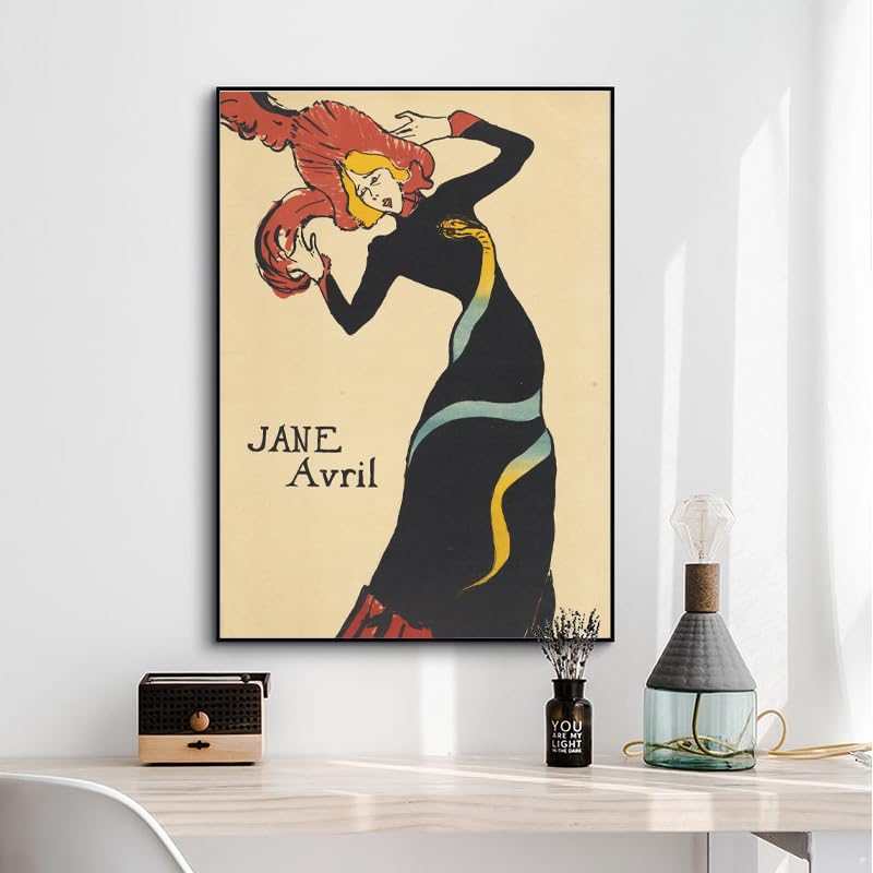 Yomcut Pôster Henri De Toulouse Lautrec Jane Avril Vintage Pintura