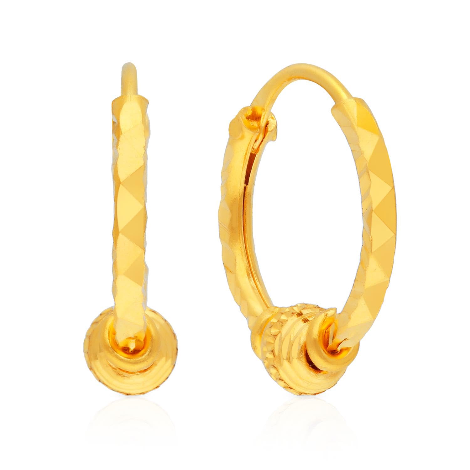 Malabar Gold & Diamonds 22k Yellow Gold Earrings for Kids | 22 kt (916) BIS Hallmark Gold Bali Earrings for Birthday & Festive Gift (B09Y9C9QQH) Amazon Price History, Amazon Price Tracker