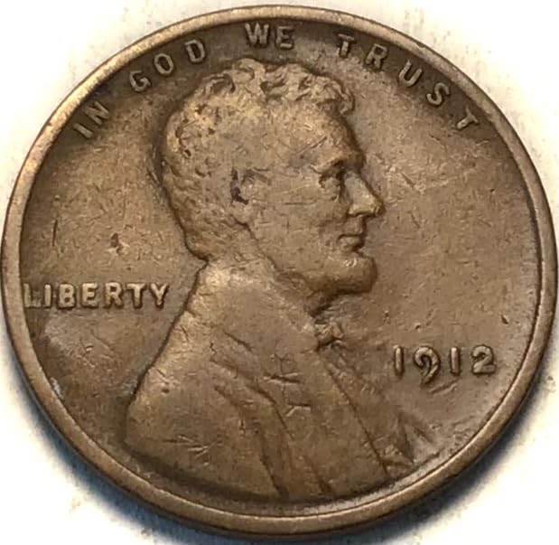 1912 P Lincoln Wheat Cent Penny Very Good