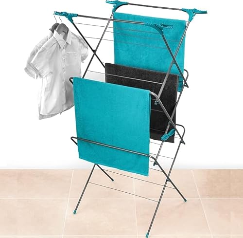 MAECENA 3-Tier Clothes Drying Rack - Indoor/Outdoor Foldable Clothes Airer, Non-Slip All-Weather Clothes Horse for Laundry Drying sustainable Airer - Image 7