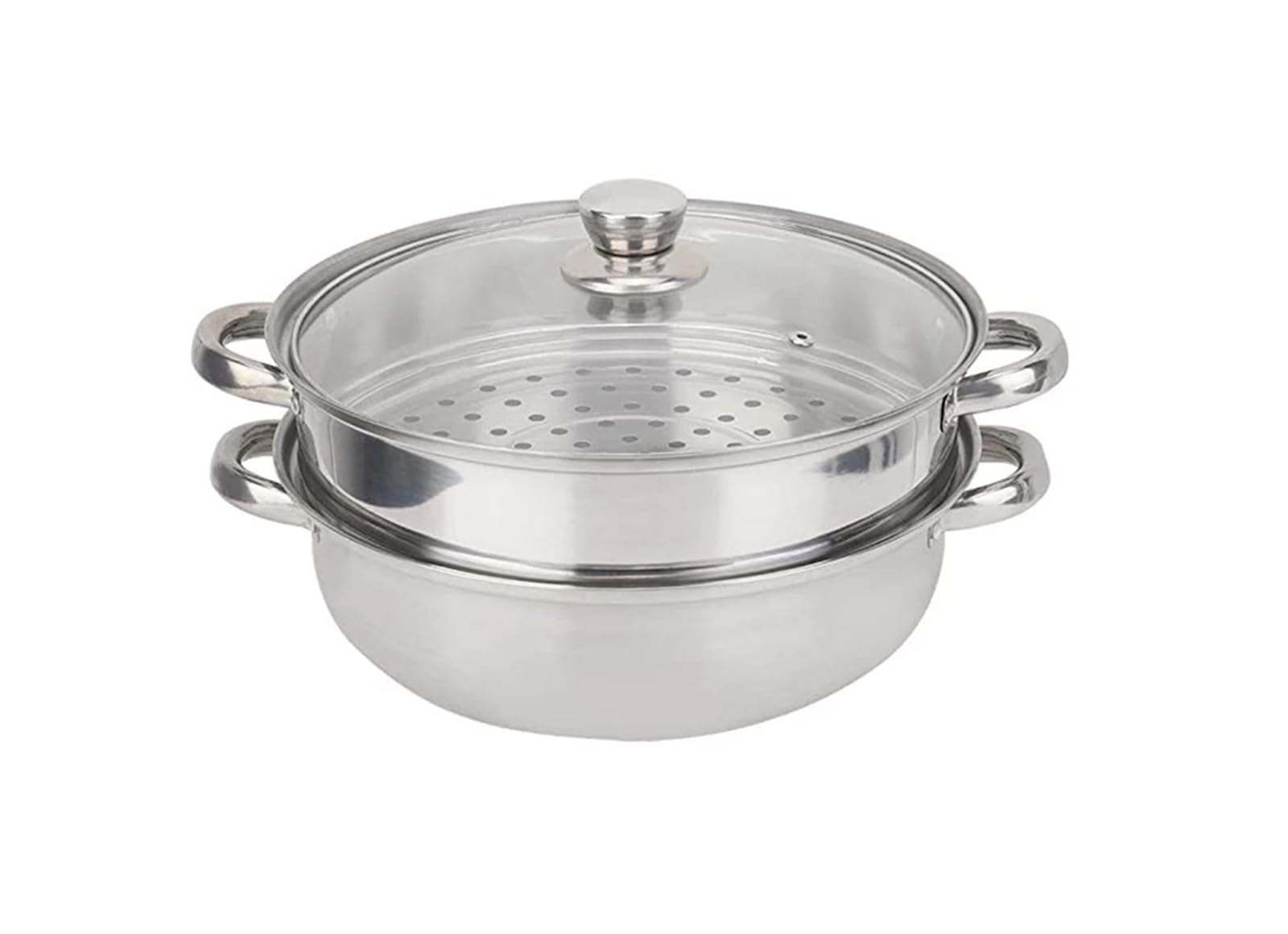 Olla caliente para cocinar al vapor de 28cm en acero inoxidable que ahorra tiempo cocinando