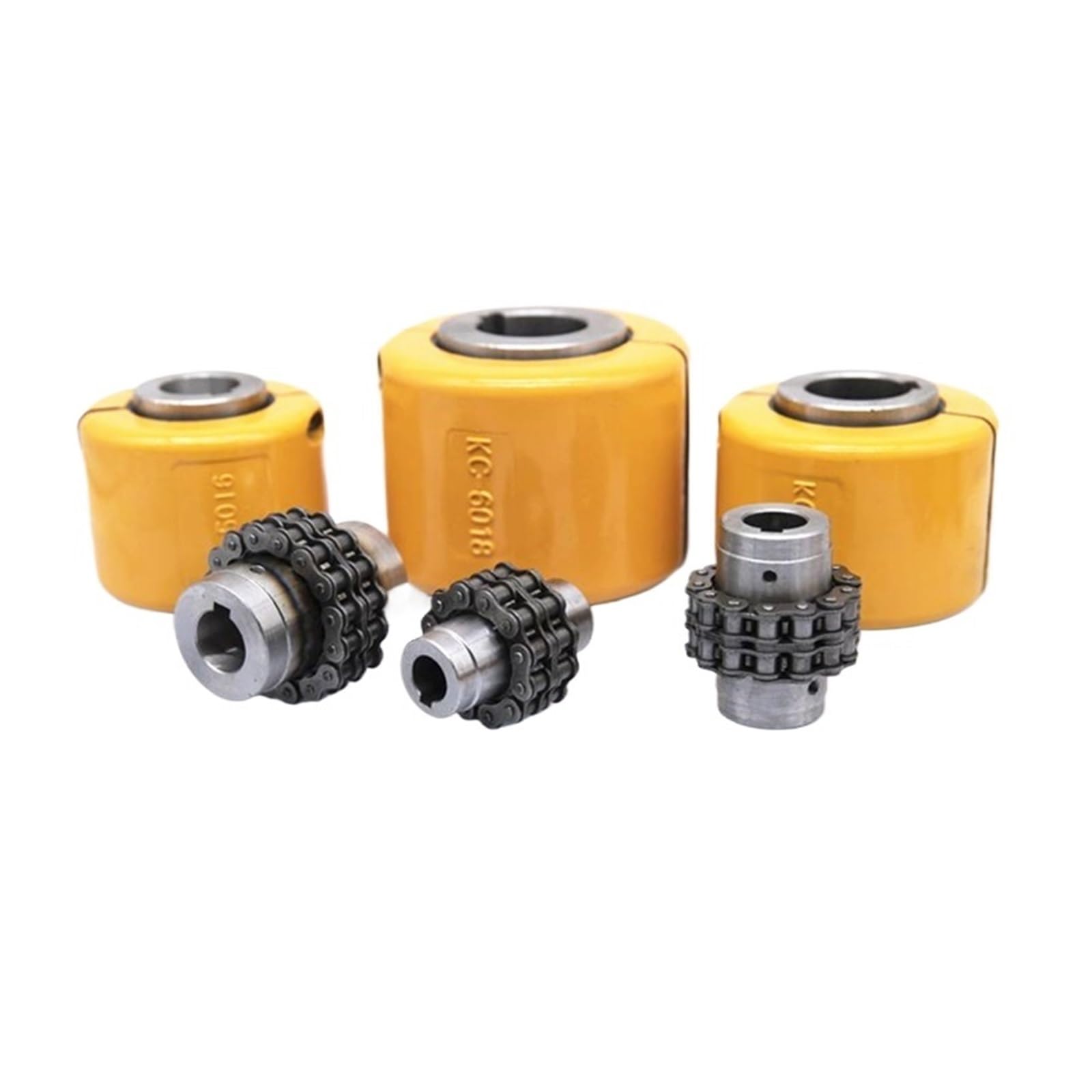 Acoplador de cadena engranaje piñón Mecanizado de precisión CNC for coche, acoplamiento cadena rodillos KC, engranaje GL con cubierta, conector piñón 5018, alto par(GL6Aperture32-50)