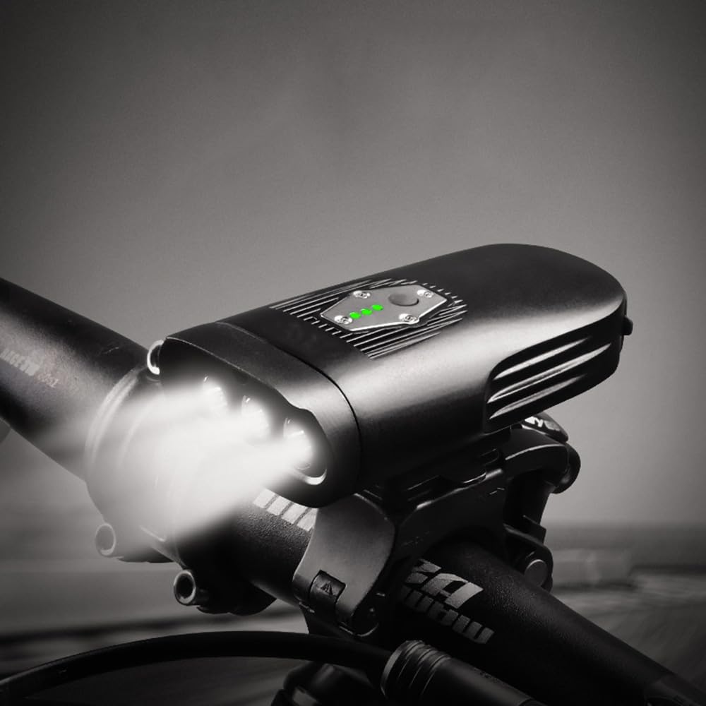 Faro Anteriore per Bicicletta con Ricarica USB, Faro ad Alta luminosità, Faro Anteriore Impermeabile 3T6, luci per Ciclismo