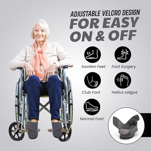 Diabetic Slippers Women, Lymphedema Shoes, Edema Shoes Swollen Feet, Indoor and Outdoor Hook and Loop, Non Slip House Shoes2