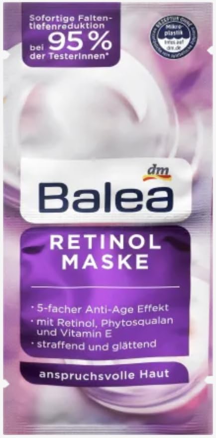 Balea Retinol Face Mask, 2 x 8ml, 16ml - German Product