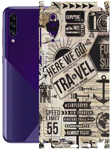 Image of AtOdds - Full Body Back Screen Guard Protector Film - Lamination Wrap Skin Sticker Compatible with Samsung Galaxy A30s | Scratchproof Matte Finish (Explore)