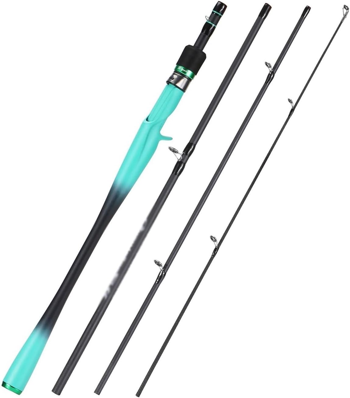 YANIR-137 釣り竿 釣り竿 1.8m 釣り竿 4セクション カーボンファイバーブルー 釣り竿 キャスティング ポータブルロッ