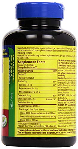 Image of Nature Made Fish Oil Omega 3 Supplements, 1200mg Softgels, 100 Softgels
