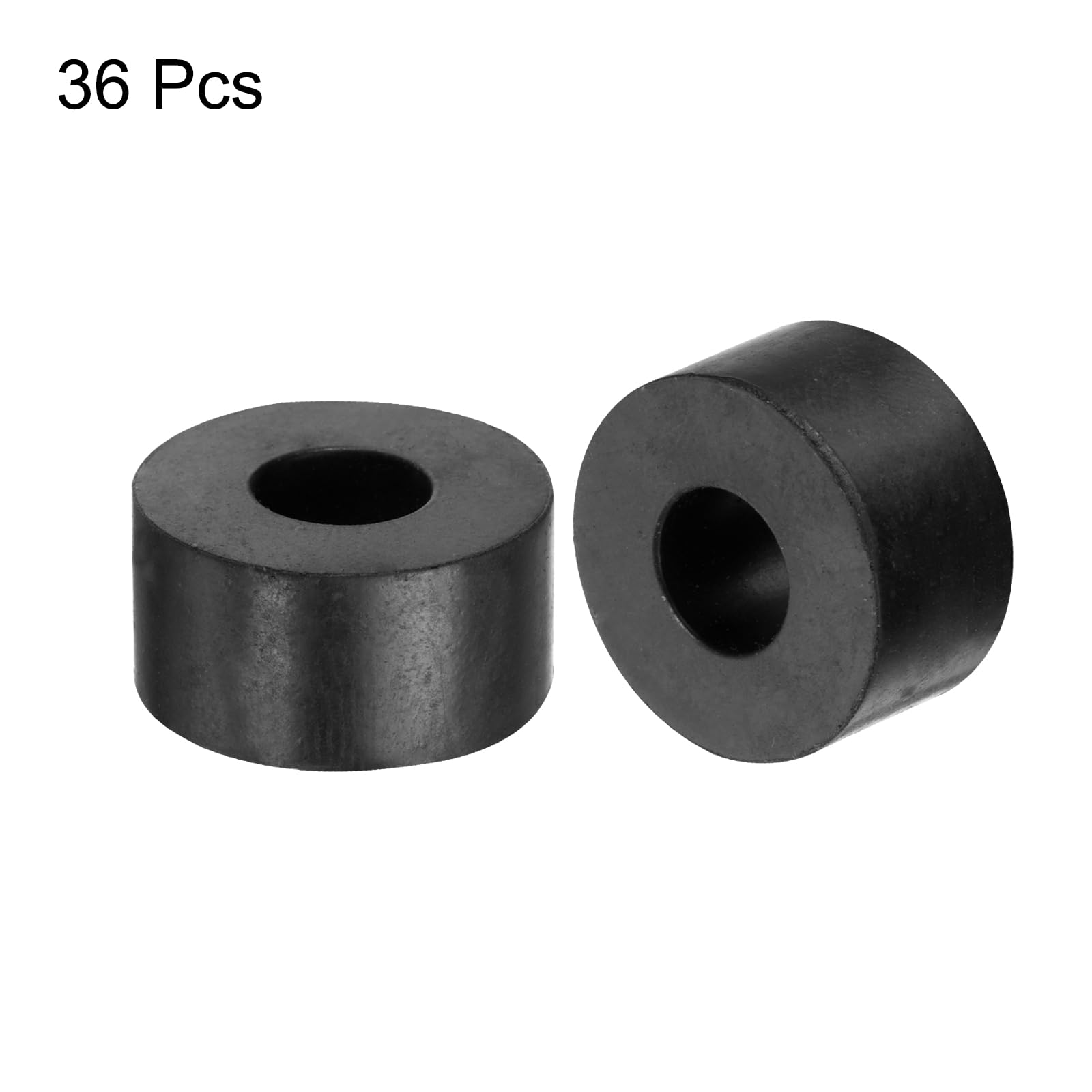 uxcell 36pcs Rubber Spacers 20mm OD, 8mm ID, 10mm Height Round