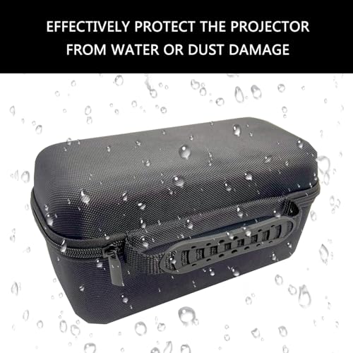 Estuche rígido de viaje para proyector de video portátil, funda protectora a prueba de golpes con forro interior de terciopelo suave y bolsillo de malla para adaptadores, cables y control remoto, 1 unidad miniatura 5