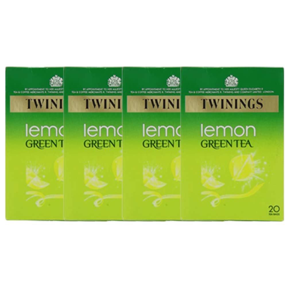 Twinings Lemon Green Tea, 20 Teabags (Pack of 4)