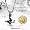 PROSTEEL Thor's Hammer Necklaces for Men Amulet Pendant Stainless Steel Nordic Mjolnir Viking Norse Jewelry #3