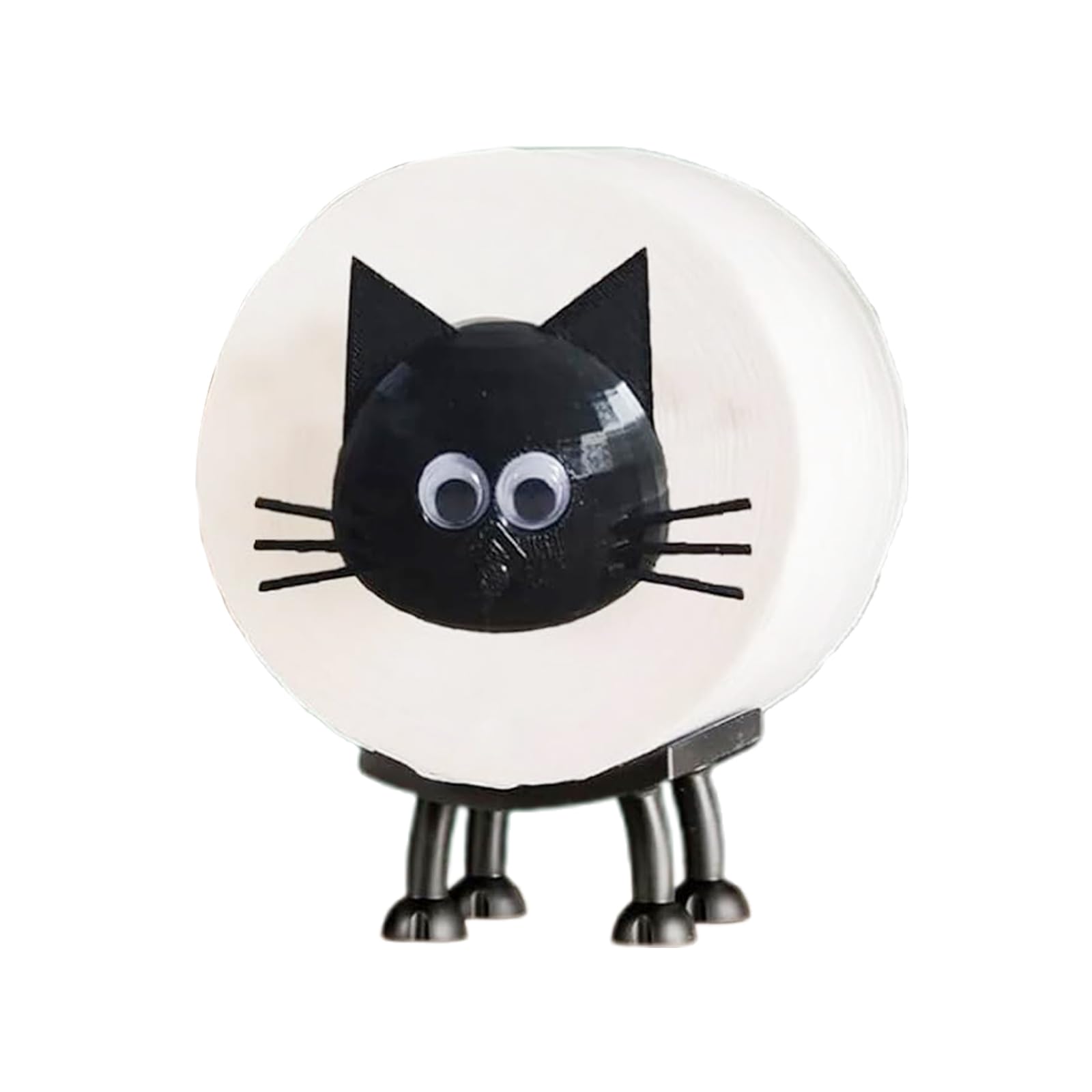Cute Sheep Toilet Roll Holder, Small Animal Novelty Toilet Roll Holder - Easy Install, Bathroom Tissue Storage, Fun Home Decor Gift (Cat)