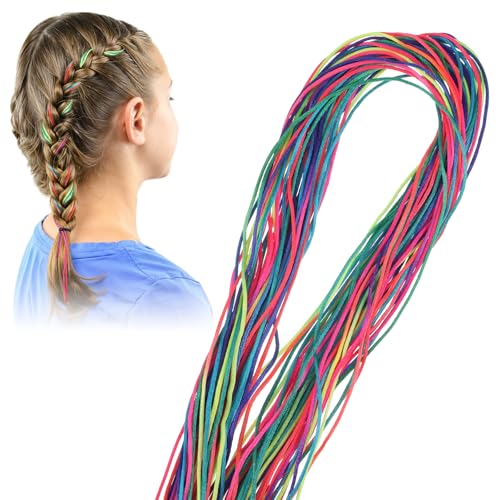 48 Pcs Hair Strings for Braids, Colorful Hair String Yarn for Braids Assorted Gradient Color Hairs...