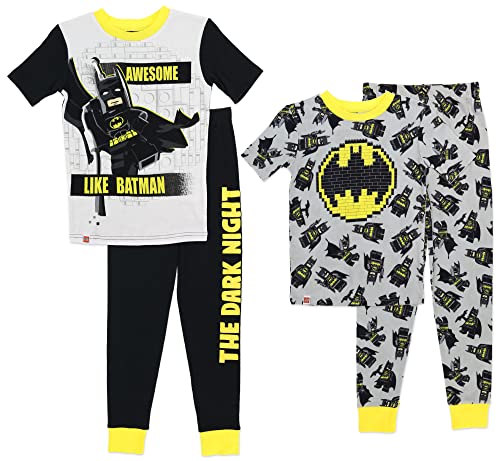 Lego Batman Boys' Pajama Set, 4-Piece Cotton Pjs, Black, Little Kid Size 4 #TOP16