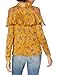 Freshman 1996 Women's Ruffle Cold Shoulder Top, Marigold Floral, S