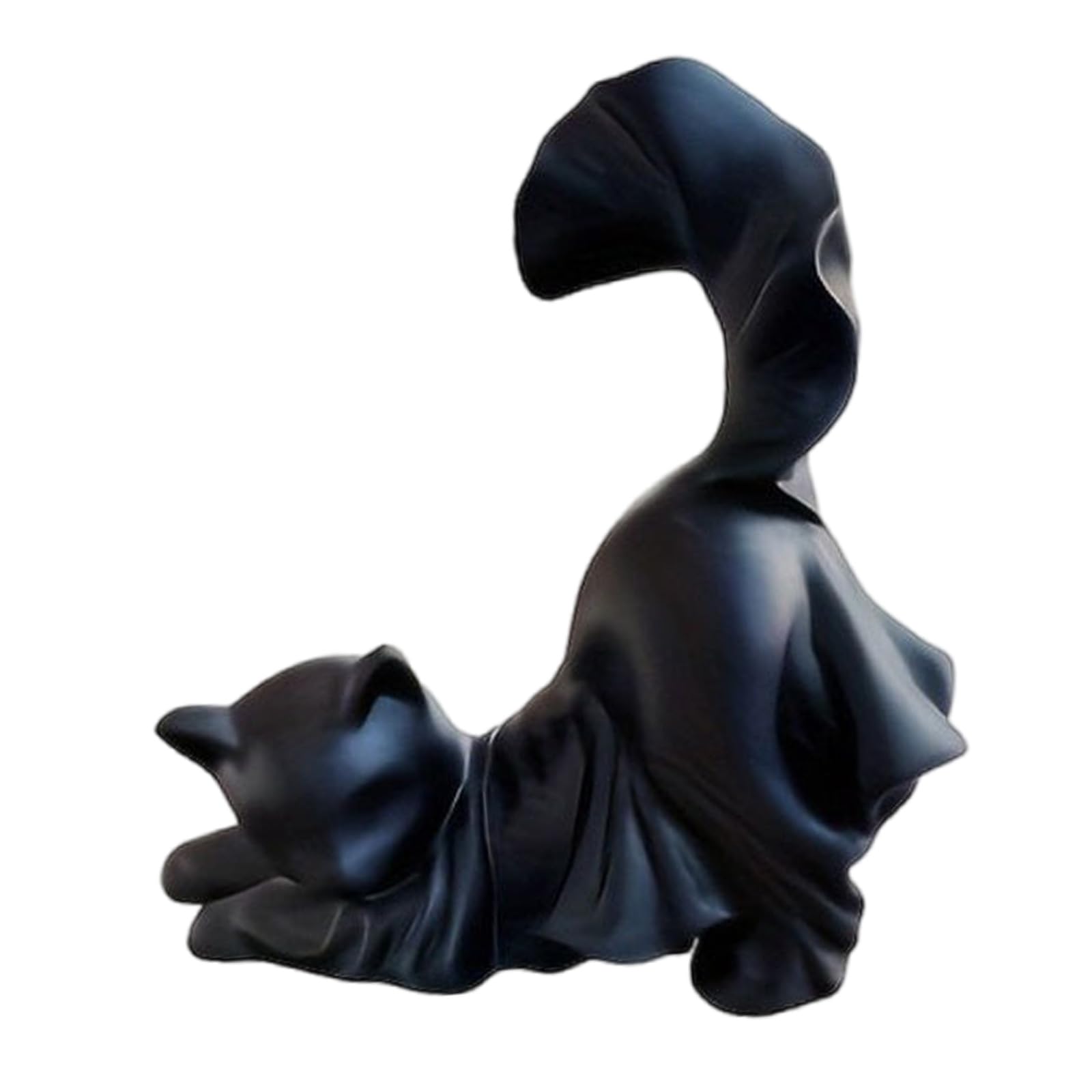 sodeber Ghostly Kitten Ornament Resin Art Sculpture Ghostly Animal Statue Halloween Decoration for Indoor and Outdoor Display Resin Figurine