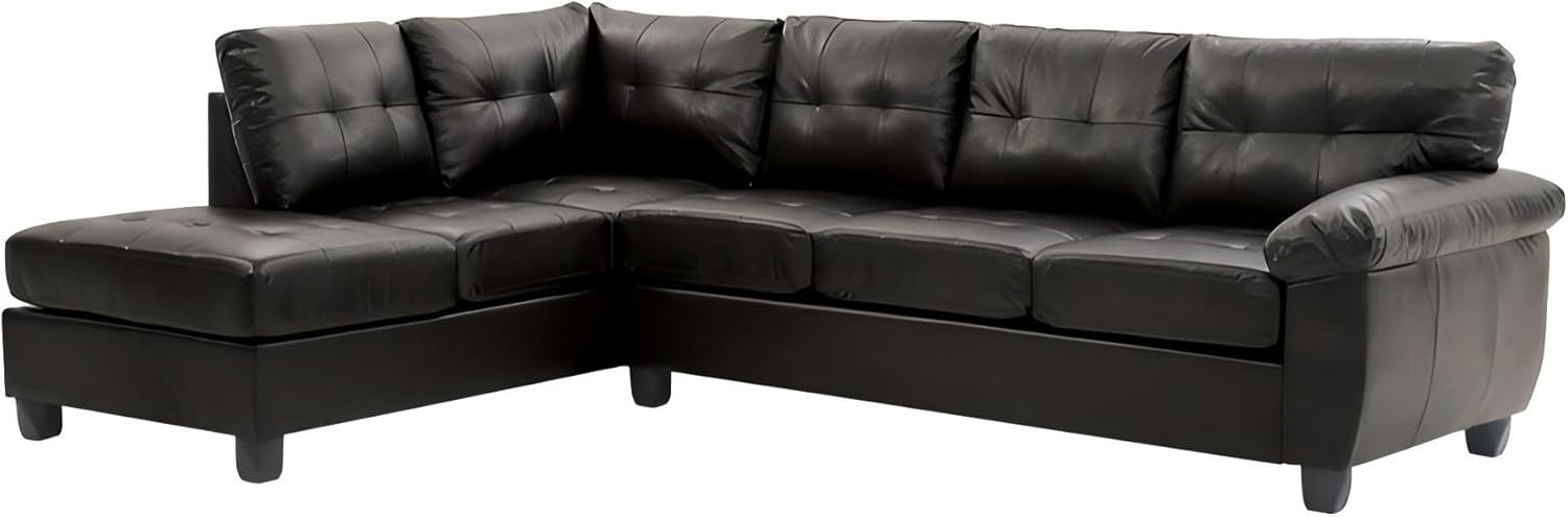 Modern Style PU L-Shape 4 Seat Sectional Sofa,Hardwood Frame,Removable Backs