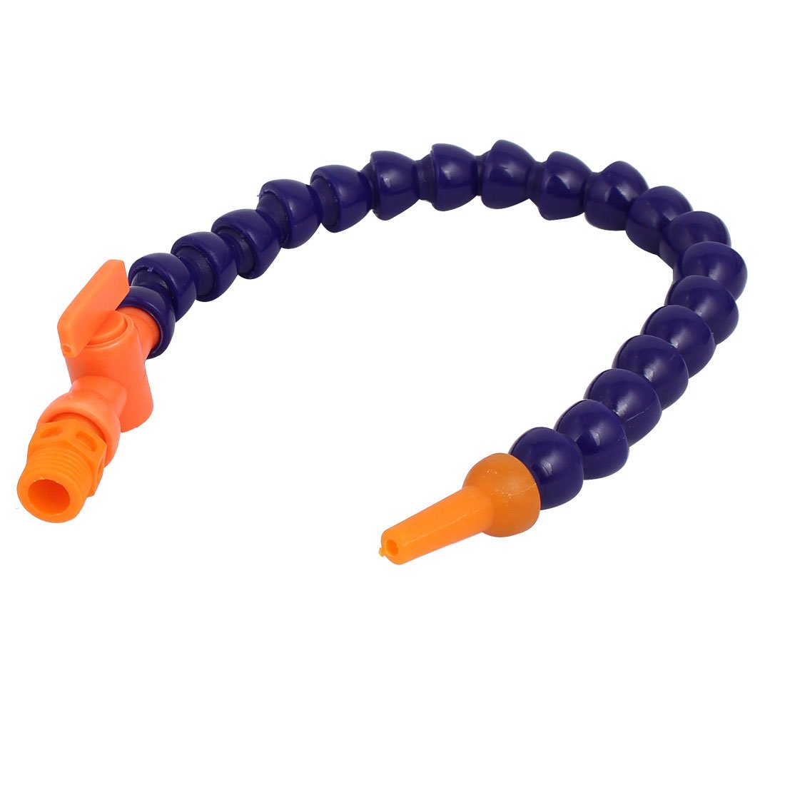 Generic 1/4BSP Thread Dia 30cm Length Plastic Round Nozzle Flex Water Oil Coolant Pipe Hose