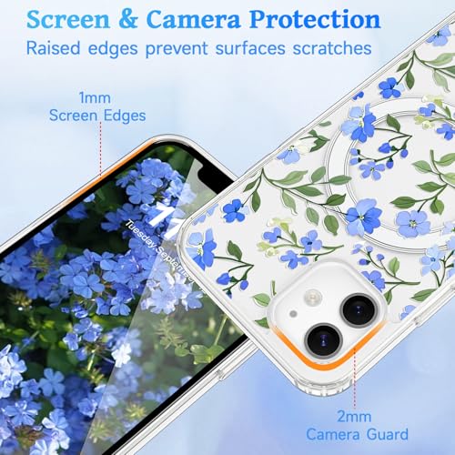Coque transparente iPhone 11 fleur bleue : finis les étuis jaunis - 4