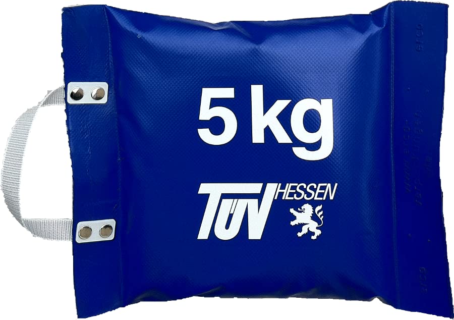 Sacco a pelo in tessuto Treviraplan, di alta qualità, sabbia di quarzo, antipolvere, con manico (5 kg, dimensioni di riempimento: circa 32 x 28 x 8 cm)