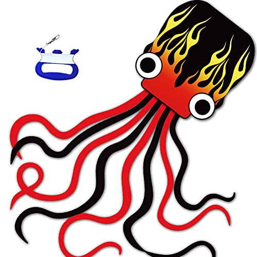 HONBO Huge Octopus Kite for Kids Under 5 - Large Kite for Adults with Long Tail...