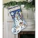 Dimensions Gold Collection Counted Cross Stitch 'Snowman & Friends' Personalized Christmas Stocking Kit, 18 Count White Aida, 16