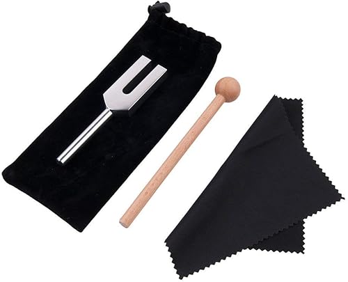 QIYUN Diapasón 4096 Hz - Diapasón de cristal con martillo para curación