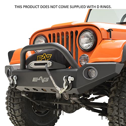 Eag Full Width Front Bumper With Led Lights And Light Frames Fit For 76-86 Wrangler Cj #TOP3