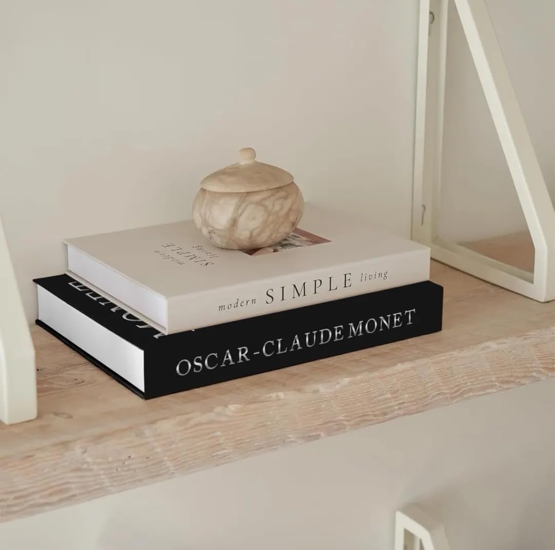 Decorative Books for Home Decor,2 Pcs Modern Minimalist Faux Book for Home Decoration,Coffee Table Decor,Living Room Aesthetic Accent (E2)