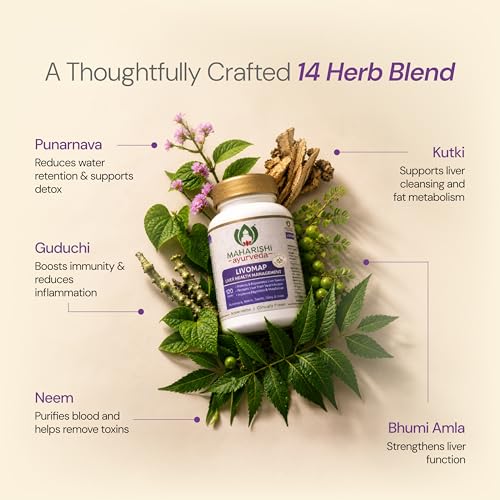 Image of Maharishi Ayurveda Livomap Tablets for Liver Health and Liver Detox | Rejuvenate Function | Helps to Improve Digestion- 120 Tablets