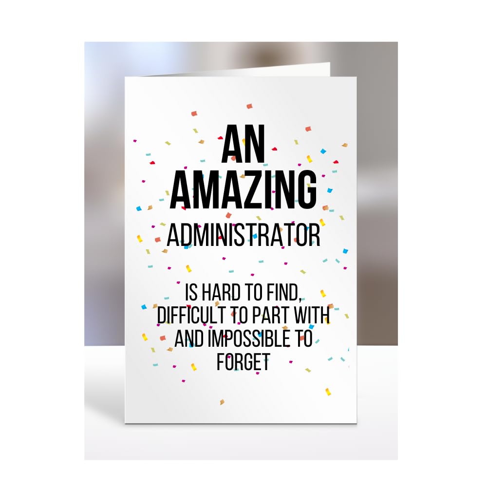 Retirement Card for Women Men, Leaving Gifts for Colleagues, Boss, Farewell, Goodbye Presents for Administrator, An amazing is hard to find, A5-225a_11 — image 1