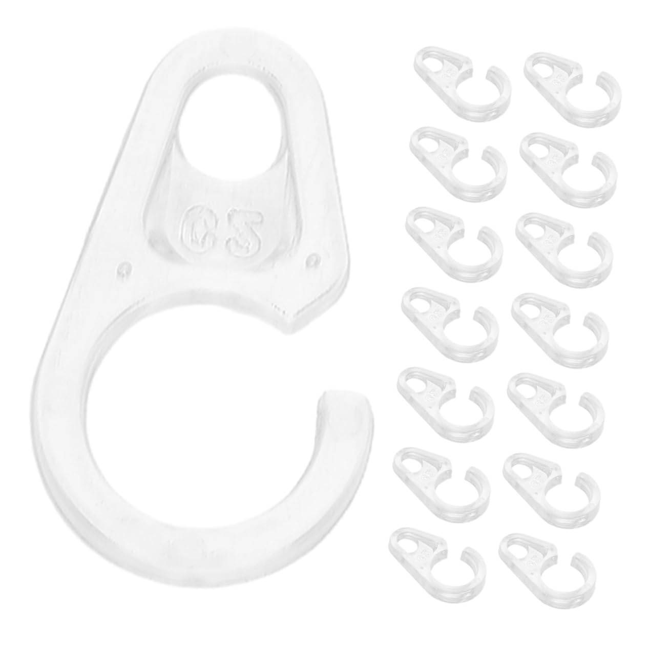 LALAFINA 30Pcs Invisible Curtain Hooks for Wood Metal Rings Durable Plastic Swish Curtain Rings for Seamless Home Decor Versatile Design for Window Rods Drapery