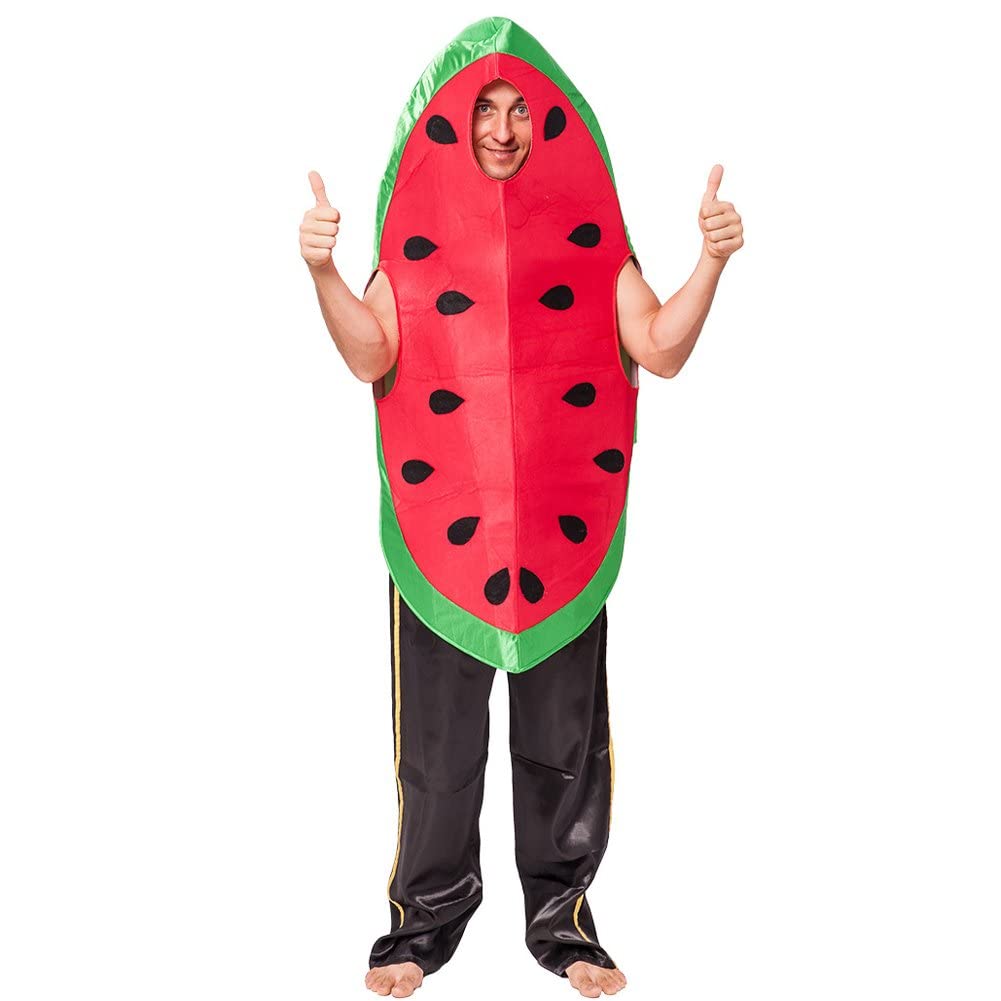Déguisement de pastèque adulte costume de fruit unisexe pour Halloween et fêtes
