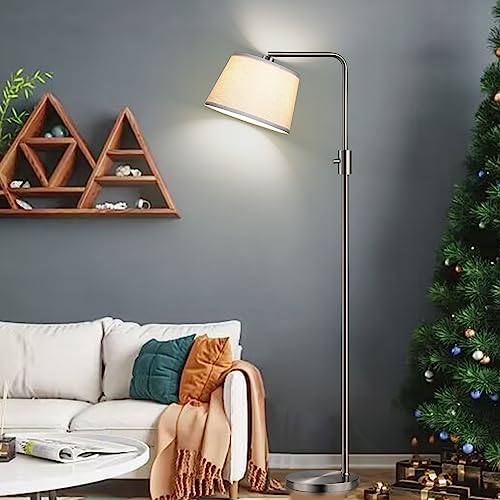 【Upgraded】 Dimmable 1000 Lumens Led Edison Bulb Included, Brushed Nickel Arc Floor Lamps Modern Standing Lamp Tall Lamps For Living Room Bedroom #TOP5
