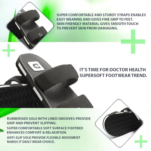 Image of DOCTOR HEALTH SUPER SOFT Tan Slipper for Mens Diabetic & Comfortable || Skid Resistant Flip-Flop & Sliders for Mens
