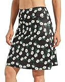 WILLIT Damen 20 Röcke Golf Knielange Tennisröcke Sportlich Modest Sportlich Casual Skorts Tasche UVA-Schutz Daisy L