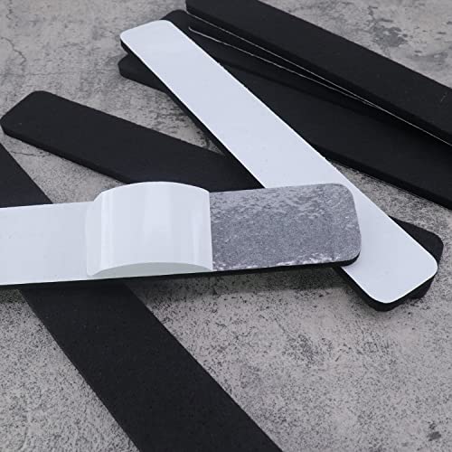 Omitfu Felt Bulletin Board Bar Strip 0.5 Inch Thick Self-Adhesive Pin Board Bar 13 Inch in Length with 50 Pushpins, 8 Black Bars - Thumbnail 4
