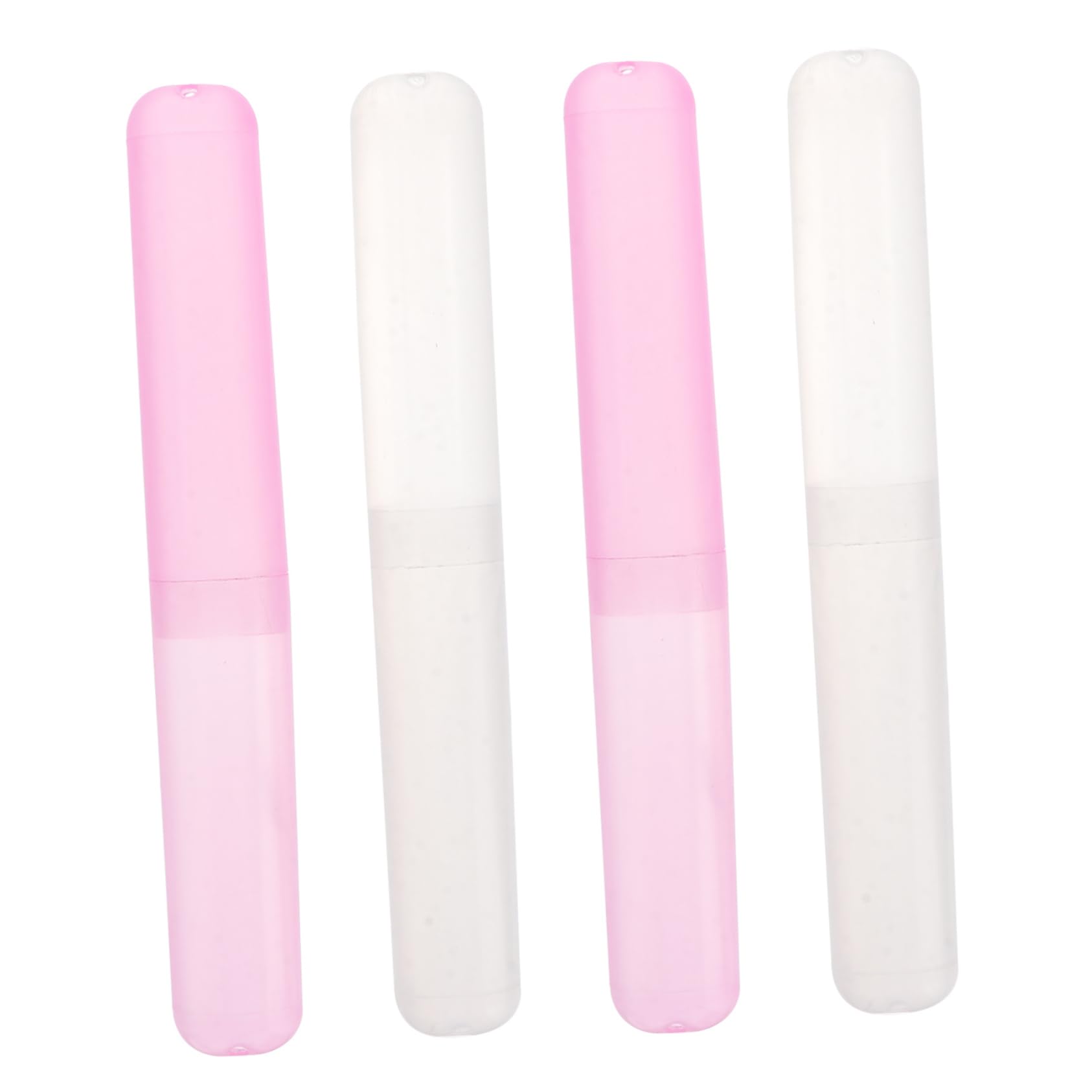 HOLIDYOYO 4pcs Portable Plastic Toothbrush Case Lightweight and Durable Travel Toothbrush Holder for Camping Outdoor and Everyday Use Mixed Colors Random Color