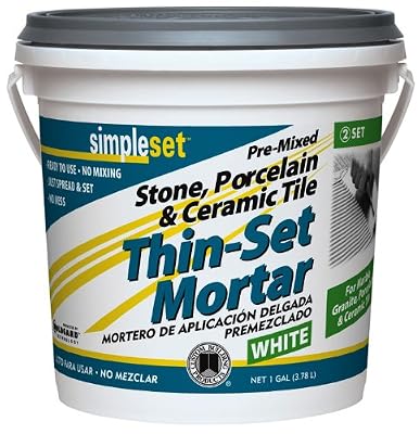 Custom Building Products Simple Set STTSW1-2 1 Gallon White Pre-Mixed Tile & Stone Thin-Set Mortar