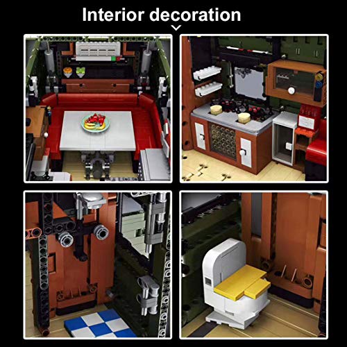 Onenineten Technik LKW Wohnmobil Bausteine, 2.4Ghz/APP RC Groß LKW Klemmbausteine Technik Bauset mit Fernbedienung und 9… – Bild 8