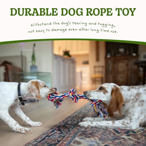 SHARLOVY 2 Pack Dog Rope Toys for Large Dogs, Heavy Duty Dog Chew Toys for Aggressive Chewers, Durable Cotton Tug of War Dog Rope Toy for Medium to Large Breed Teeth Cleaning, Boredom, Training SHARLOVY 2 Pack Dog Rope Toys for Large Dogs, Heavy Duty Dog Chew Toys for Aggressive Chewers, Durable Cotton Tug of War Dog Rope Toy for Medium to Large Breed Teeth Cleaning, Boredom, Training
