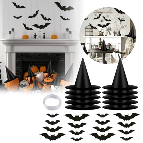 Easy Installation Durable and Reusable Witch Hat Decor Set for Halloween - image 2