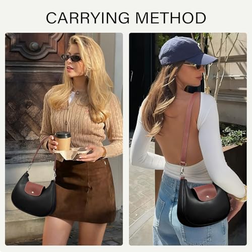 Image of CLUCI Shoulder Bag for Women, RFID Blocking Purse Vegan Leather Hobo Handbags with Adjustable Strap Anti Theft Crossbody Bag