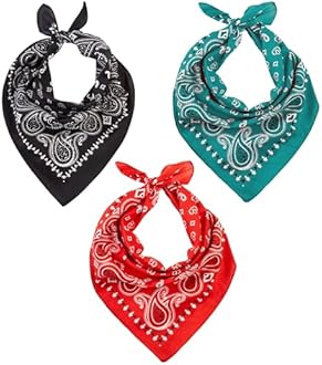 LOVARZI Bandana Scarf for Men and Women - Premium Cotton Stylish & Versatile Paisley Bandanas - Perfect Neck and Head Wear for Summer, Winter and Sports