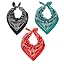 Set of 3 Black Teal Red