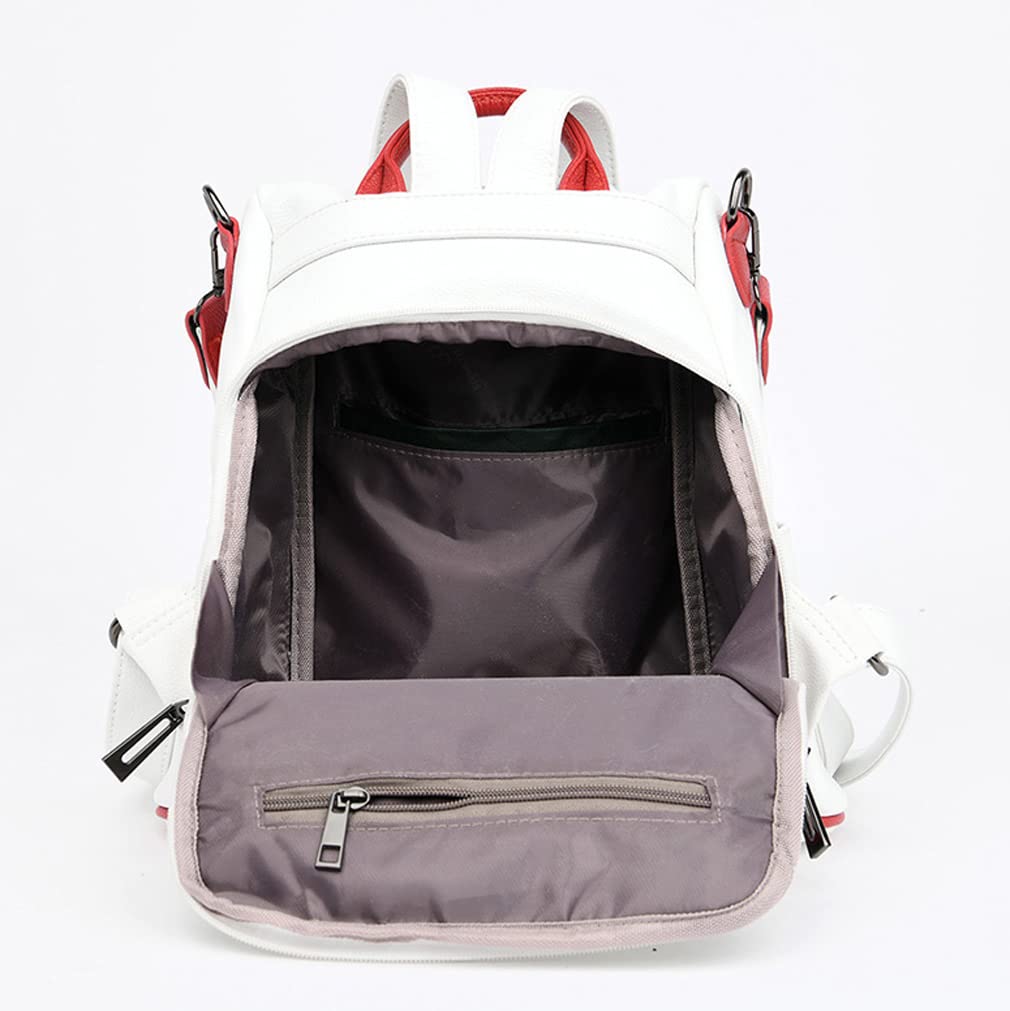 BUKESIYI Donna Borsa Zaino Elegante Zainetto Borse a Tracolla Zaini Antifurto Zainetti 2024 PU Pelle IT78209 Bianco V1